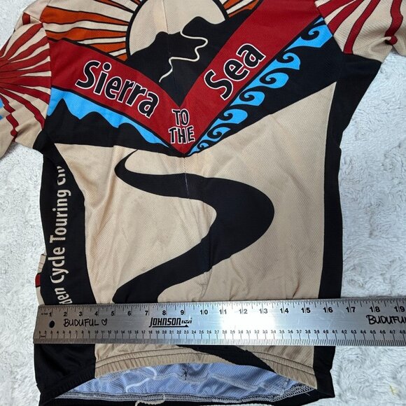 Voler Men's 3/4 Zip Short Sleeve Sierra to the Sea Cycling Jersey Medium Multi - Picture 6 of 8